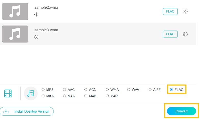 Vidmore Free Konverter WMA til FLAC