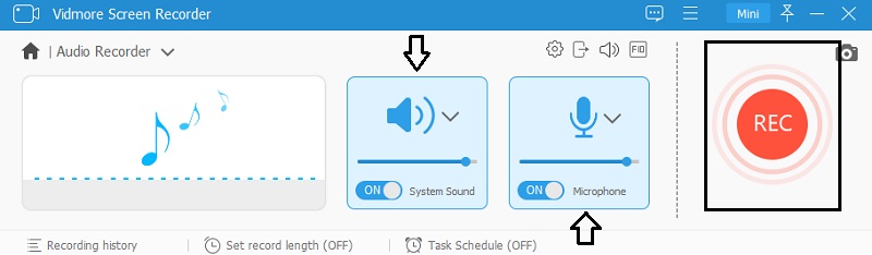 Vidmore Schermrecorder Opname starten