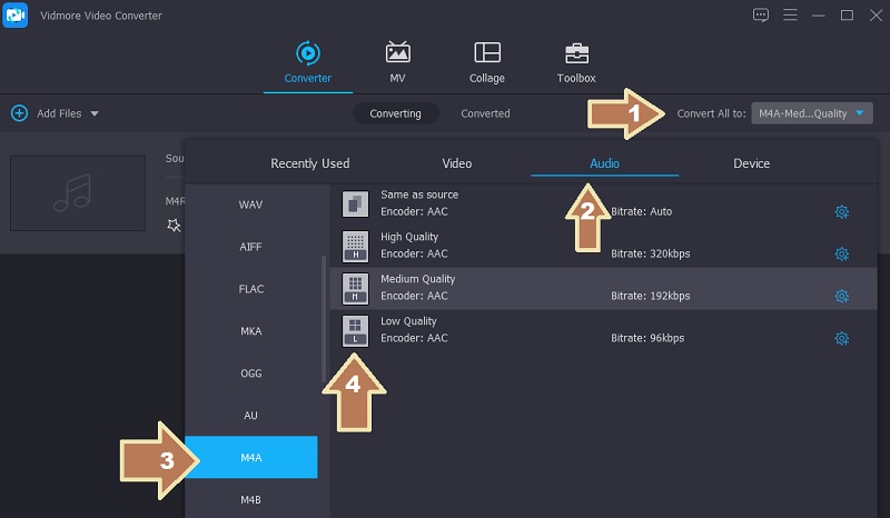 Vidmore Seleziona file di output