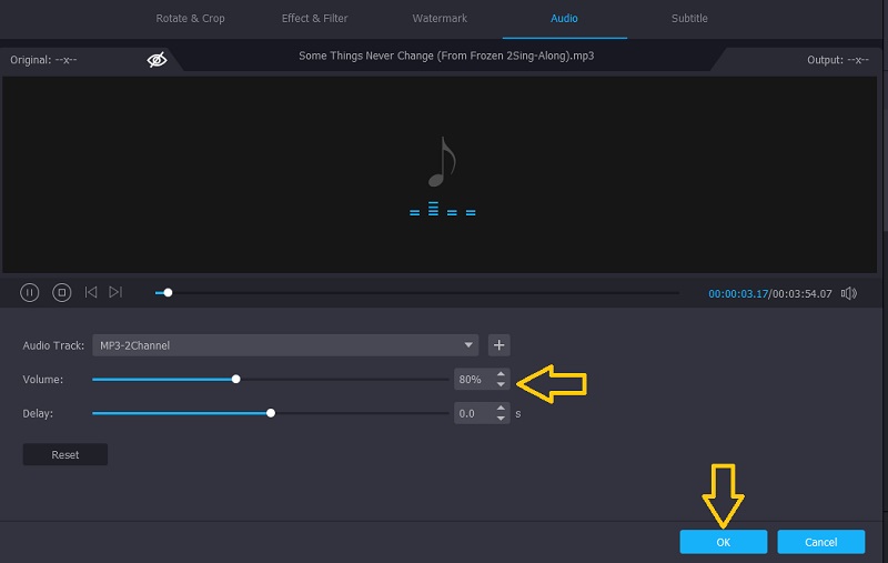 Vidmore VC Adjust Volume