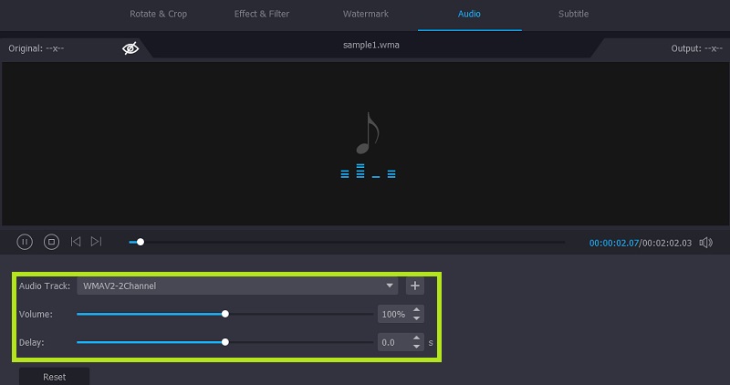 Vidmore VC 調整 WMA 音量