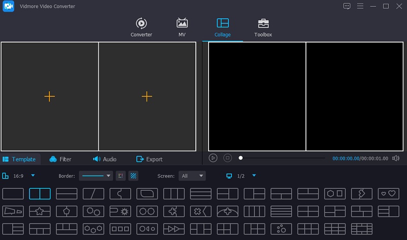 Giao diện Vidmore VC Collage Maker