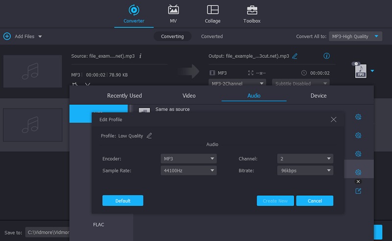 Vidmore VC Configure Parameters