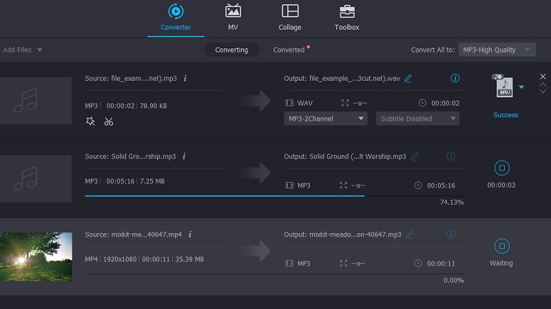 Proces konverze Vidmore VC