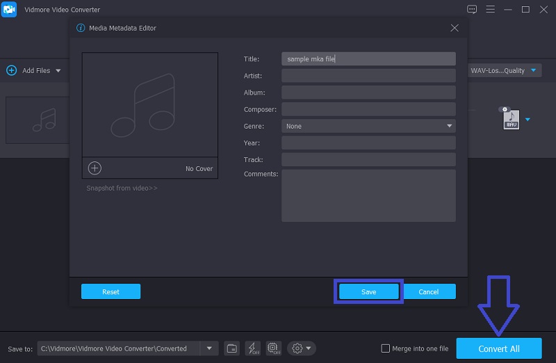 Vidmore VC Edit Metadata Dan Konversi