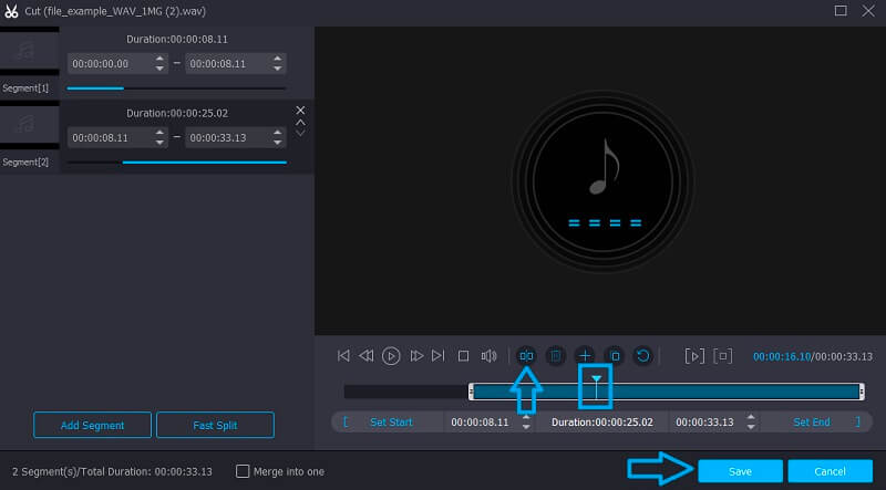 Vidmore VC Uredi WAV datoteku