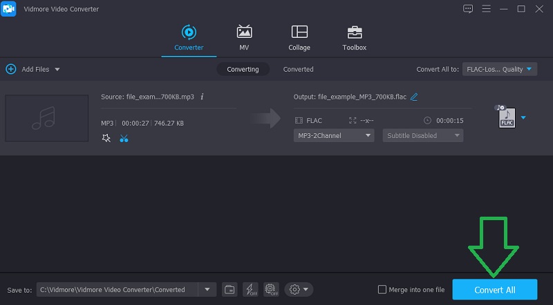 Vidmore VC Simpan Output Akhir