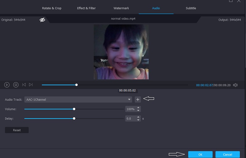 Tambah Audio Video Vidmore