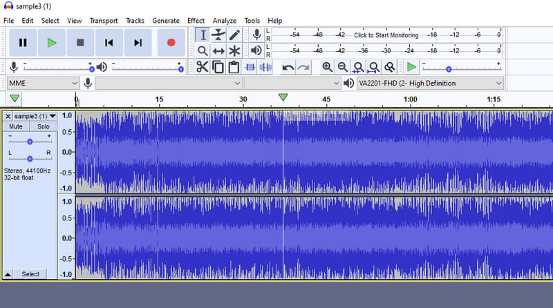 Audacity Audiobestand bewerken