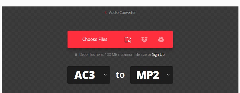 將 AC3 轉換為 MP2 Convertio