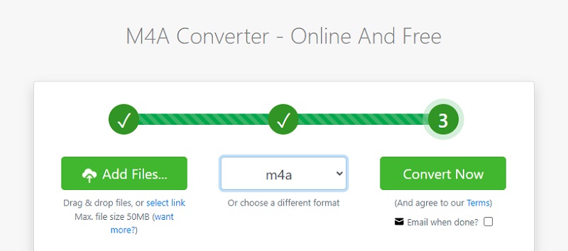 Converter APE em M4A ZamZar