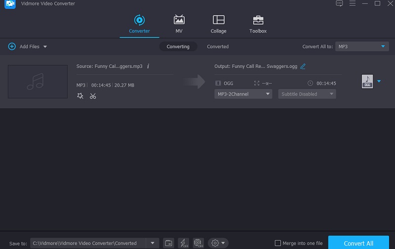 Konvertera OGG-fil Vidmore