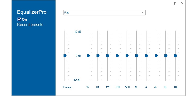 Interfaz Equalizer Pro