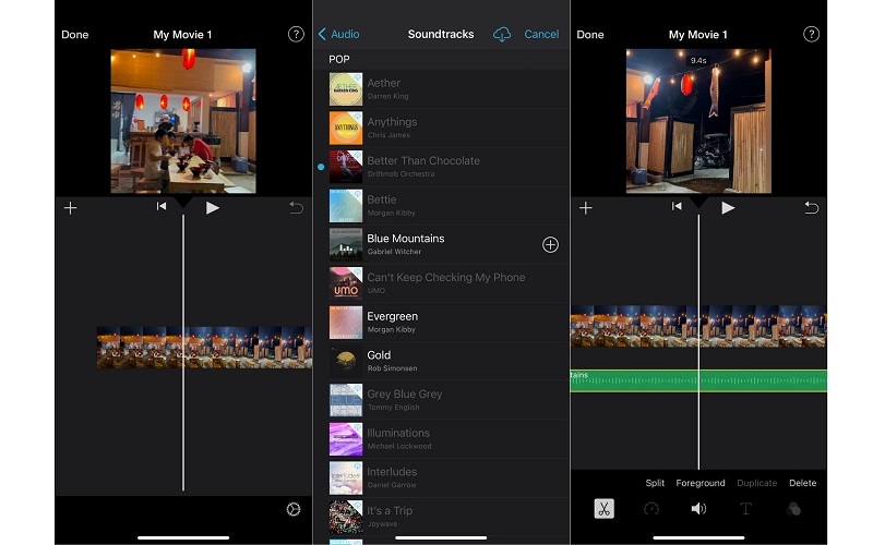 iMovie Audio toevoegen aan video