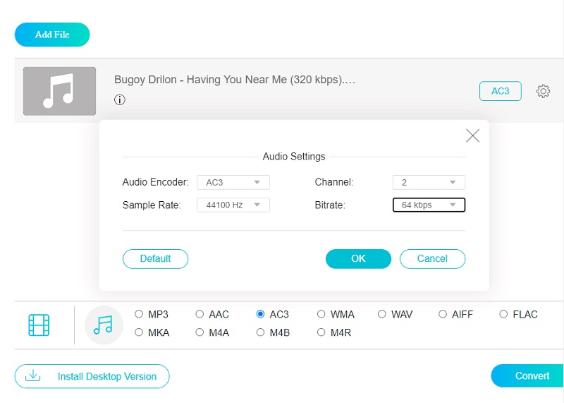 Naviger AC3 Bitrate Vidmore Online