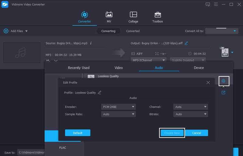 Navegar por la configuración Vidmore