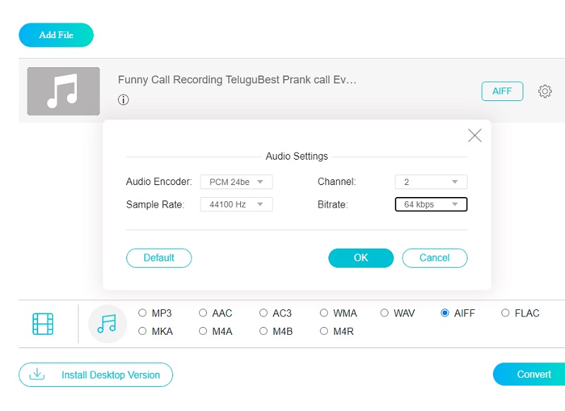 Navigeer door de Bitrate Vidmore