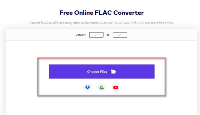 Online Uniconverter Προσθήκη αρχείου FLAC