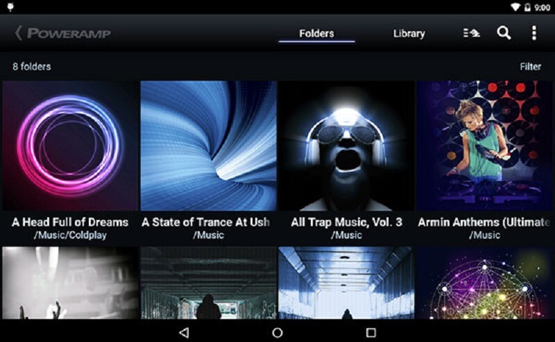 Interface Poweramp Audio Manager