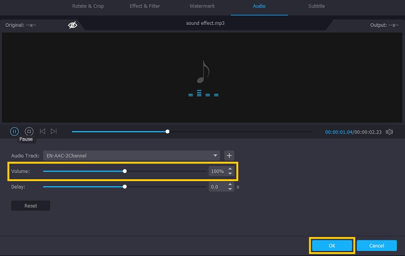 Vidmore 調整音頻音量