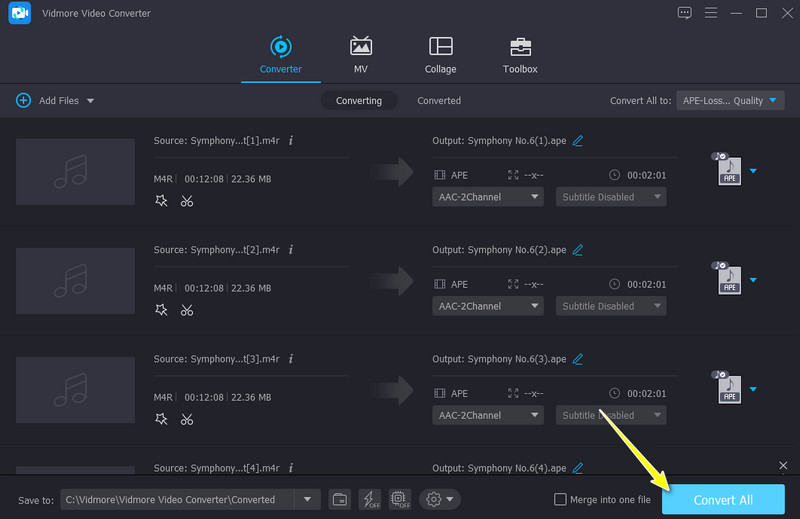 Vidmore Export File Output