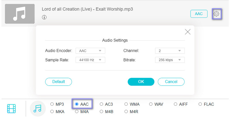 Vidmore Free Change Settings