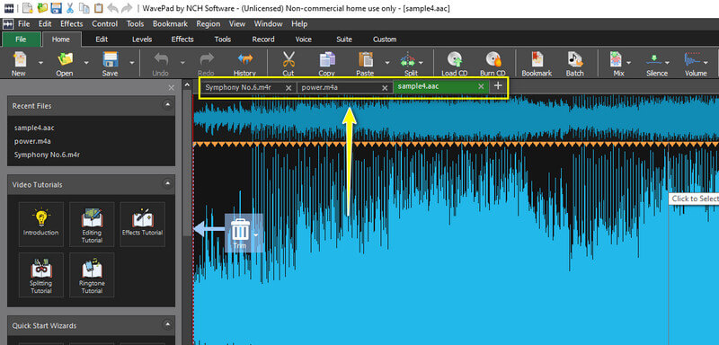 Processamento de lote WavePad