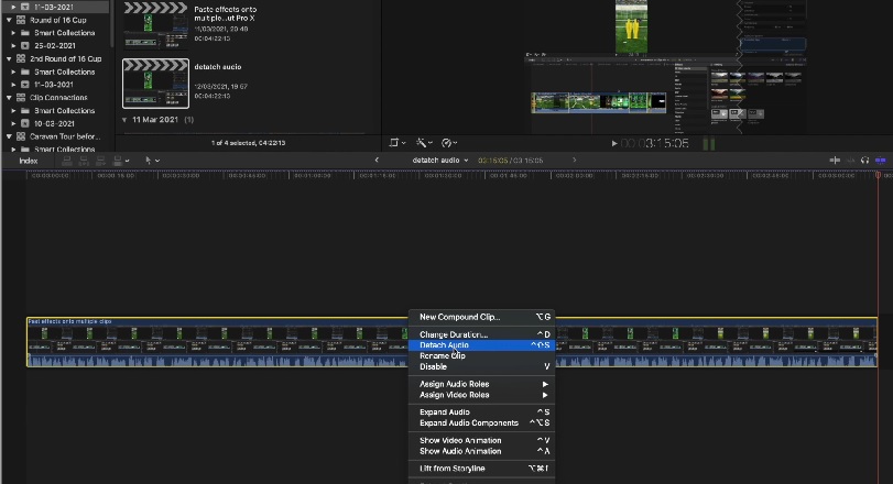 برنامج Final Cut Pro لفصل الصوت