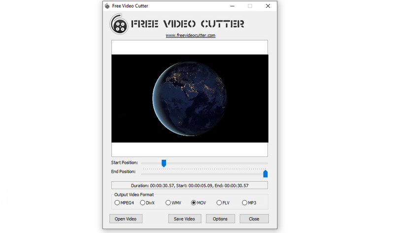 Gratis Video Cutter Cut MOV