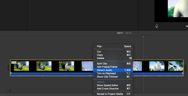 iMovie Detach Audio