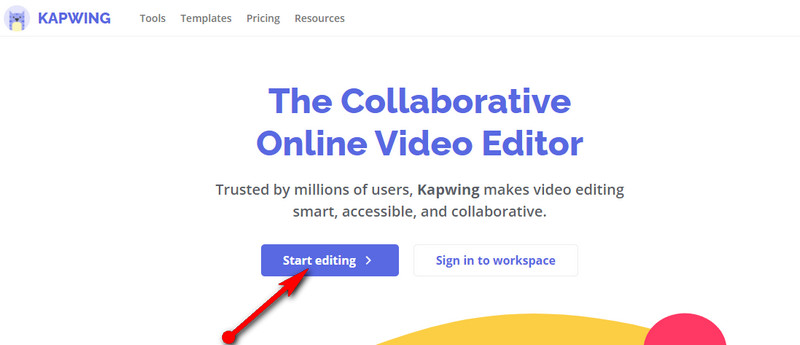 Kapwing Start Editing
