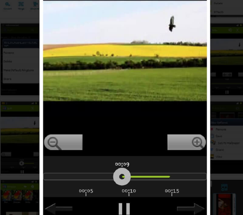 Dividi parti video Android