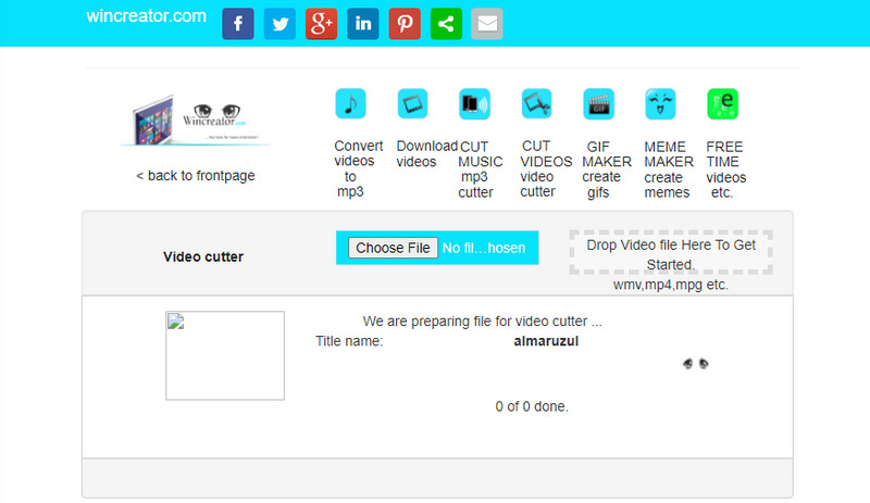 Wincreator taglia video MP4