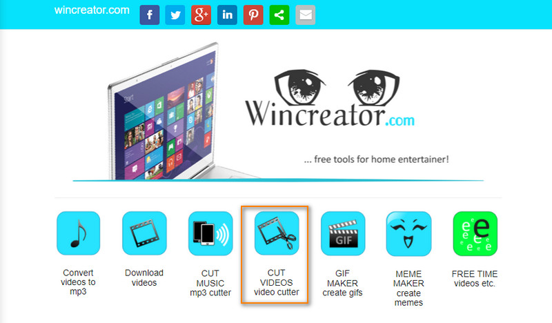 Wincreator ตัดตัวเลือกวิดีโอ