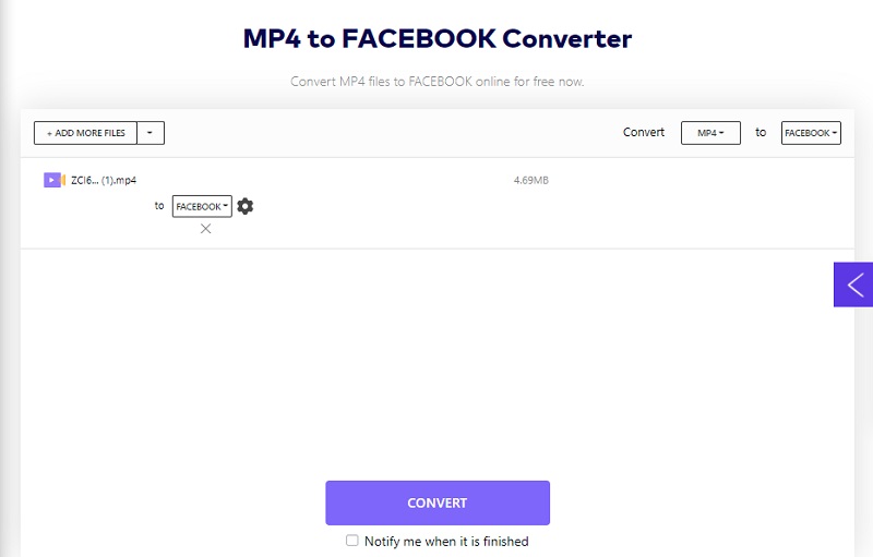 Chuyển đổi MP4 sang Facebook Uniconverter