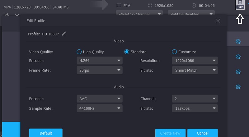 Upravit F4V Vidmore