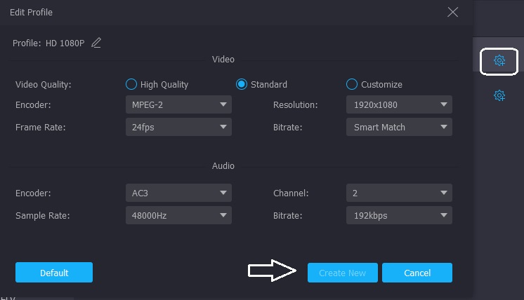 Editați MPG Vidmore