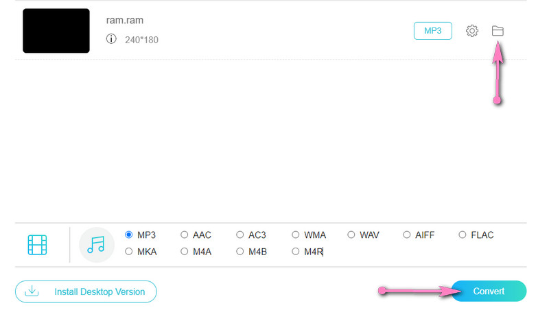 VFVCO RAM 到 MP3 轉換