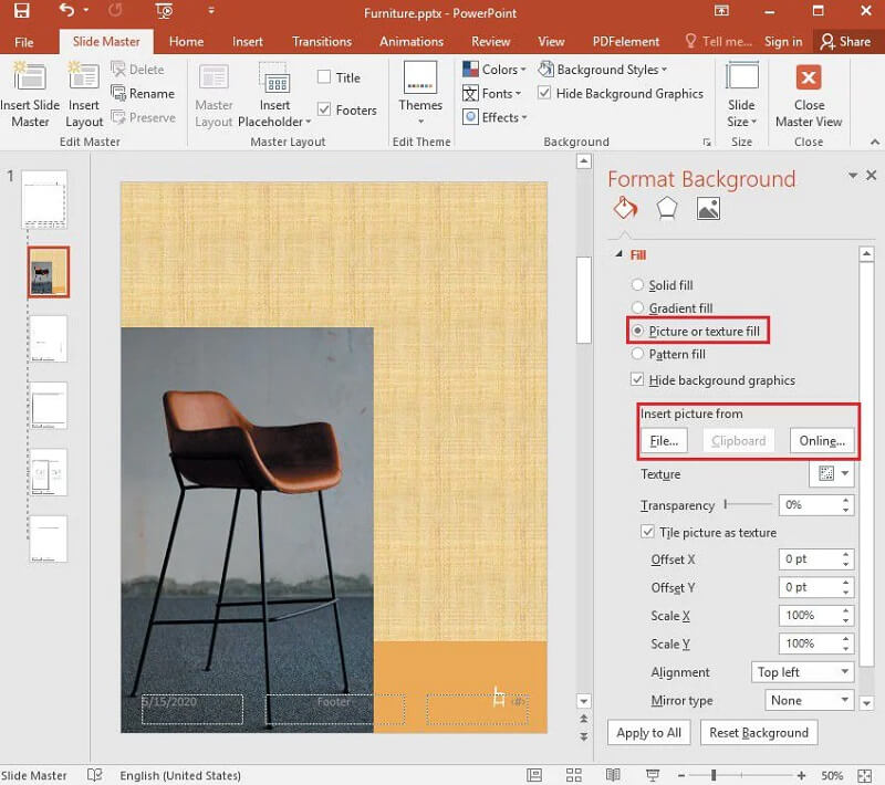 Adicionar slider de imagem PowerPoint