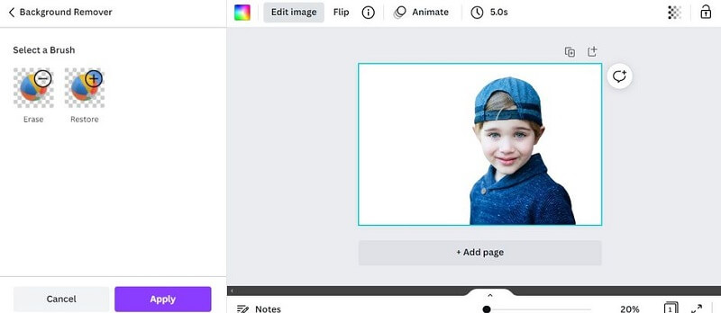 Editor de fotos Canva