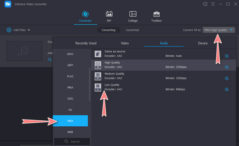 Pilih Format Audio