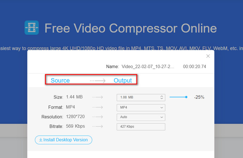 소스 출력 Vidmore