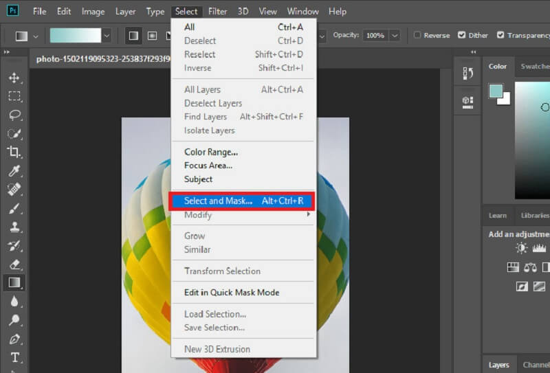 Upload foto Photoshop