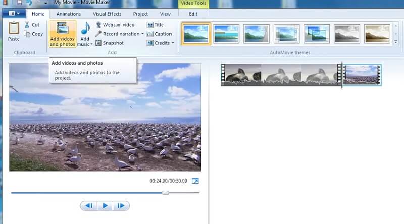 Tambah Video Windows Movie Maker