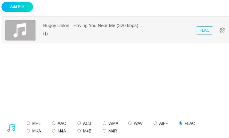 Choose FLAC Vidmore Online