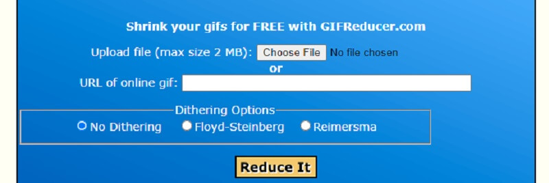 Comprimi GIF su GIF Reducer