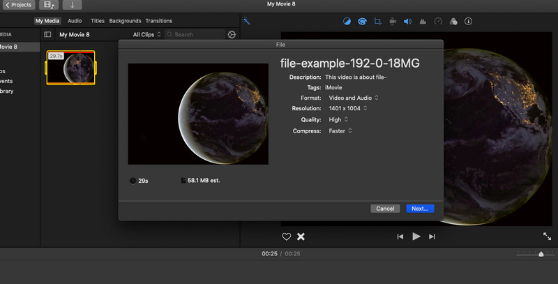 Komprimer Video QuickTime