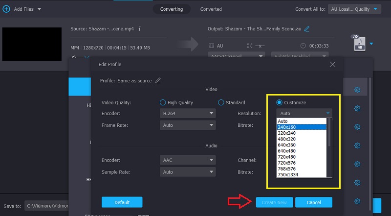 Navegar por la configuración Vidmore