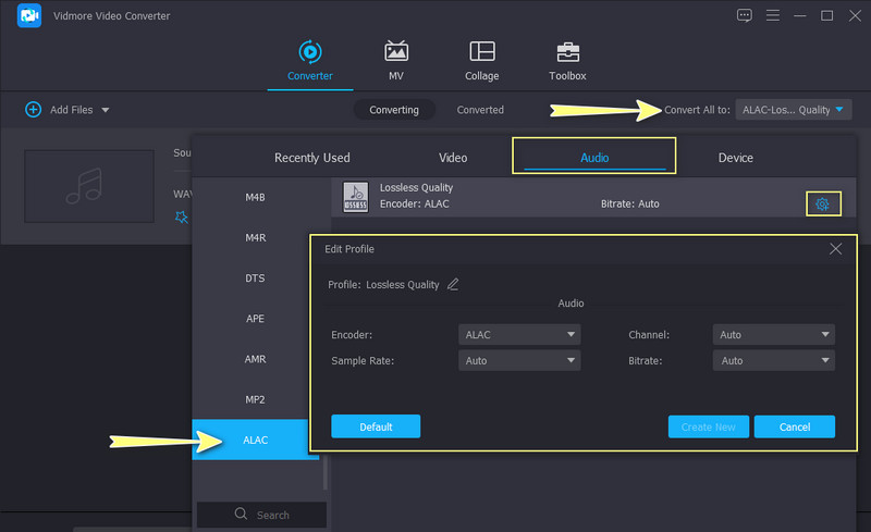 Select Audio Format