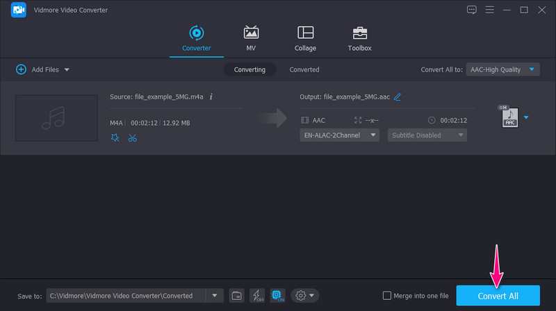 Inicie la máquina virtual de conversión